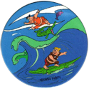 Hanna-Barbera > Flintstones 29-Fred-and-Barney-surfing-on-Crocodiles.