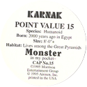 Monster in my pocket 15-Karnak-(back).