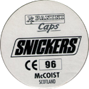 Panini Caps > Snickers Euro 96 Back.