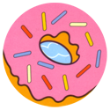 Tazos > Series 10 - Simpsons Bowl-A-Rama > Bowl-A-Rama Balls Donut.