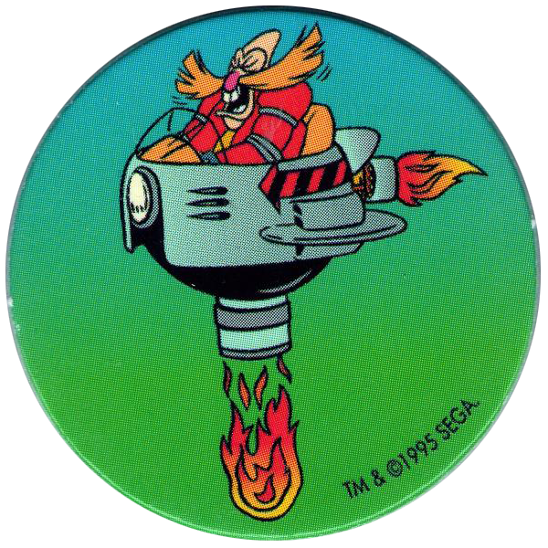 Robotnik from Sonic The Hedgehog Sega 1995 "Milkcap" 1 Pog Dr 