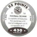 World Flip Federation > Football Technik (Foil) 430-The-Score---The-quickness-of-Raducioiu-(back).