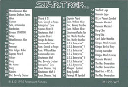 World POG Federation (WPF) > Star Trek checklist Star-Trek.