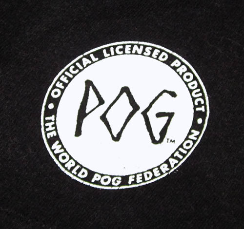 Official seal on sleeve of World POG Federation t-shirt